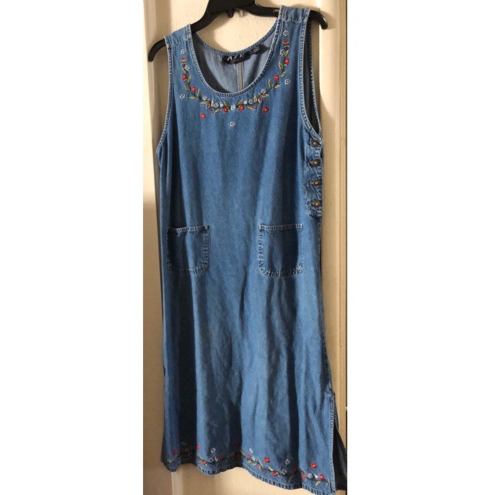 Vintage M.P.H. Blues Maxi Denim Dress